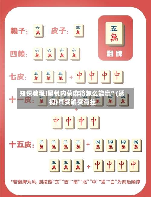 知识教程!星悦内蒙麻将怎么能赢	”(透视)其实确实有挂-第2张图片