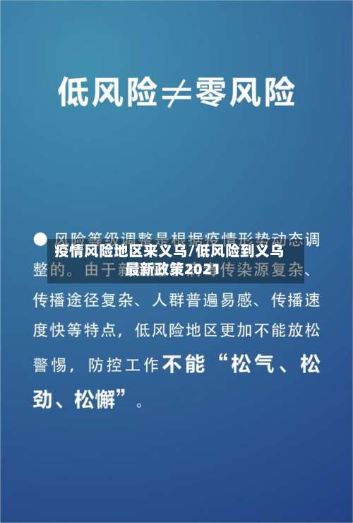 疫情风险地区来义乌/低风险到义乌最新政策2021-第3张图片